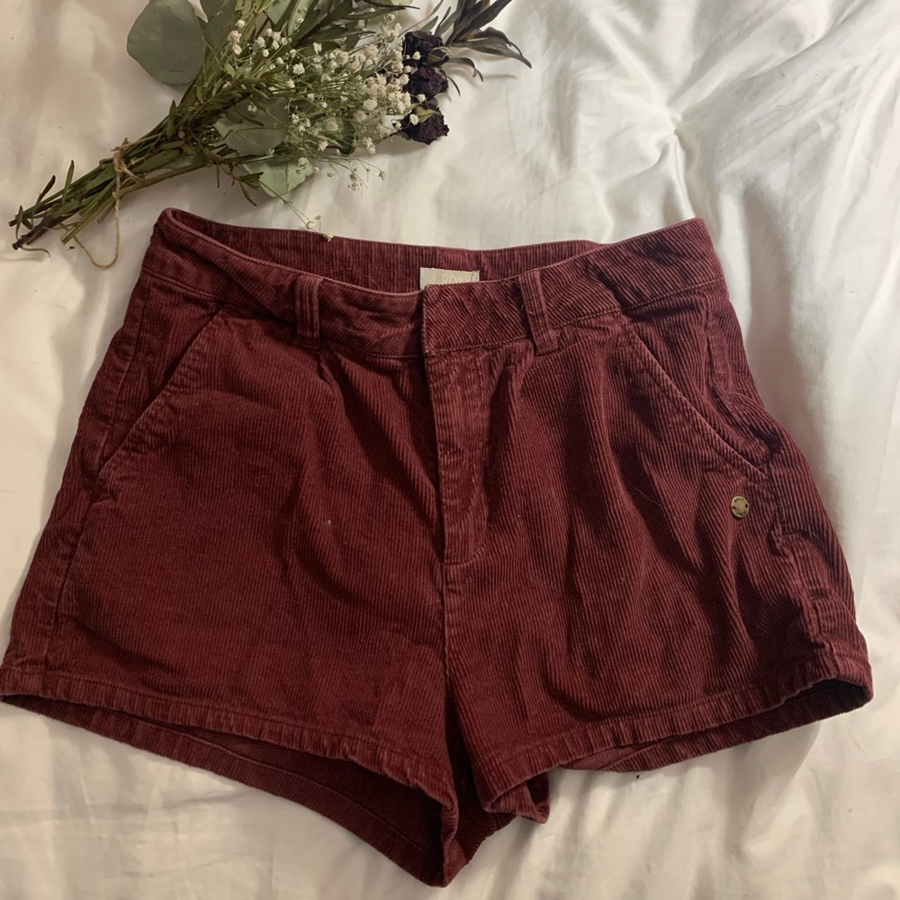 Roxy corduroy shorts red
